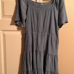 Meet Curve Flowy, Casual Blue Dress